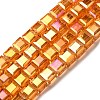 Electroplate Glass Beads Strands EGLA-H108-01A-AB10-1