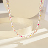 Rice Natural Freshwater Pearl & Glass Seed Beaded Necklaces for Women NJEW-G153-02G-4