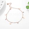 Titanium Steel Charm Anklets for Women WG18C2B-72-1