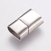 Tarnish Resistant 304 Stainless Steel Magnetic Clasps with Glue-in Ends STAS-G136-03P-1