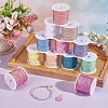   12 Rolls 12 Colors Polyester Braided Thread OCOR-PH0002-57-4