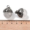 Natural Quartz Crystal Sphere Pendants G-Q163-07AS-05-3