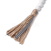 Jute Rope Tassel Hanging Ornaments HJEW-JM02267-4