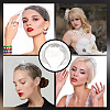 Bridal Flower Rhinestone Mesh Veil Cloth Hair Bands OHAR-WH0001-14A-7