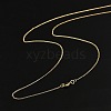 1mm Rack Plating Brass Curb Chain Necklaces for Women Men MAK-L044-26G-3