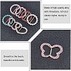  7Pcs Flower & Flat Round & Butterfly & Heart Alloy Rhinestone Buckles JEWB-NB0001-11-5