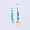 Baking Paint Glass Seed Beads Dangle Earrings EJEW-JE03047-04-2