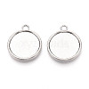 Tibetan Style Alloy Pendants Cabochon Settings PALLOY-N178-12AS-E-1