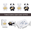 24Pcs 2 Colors Plastic Cabochons MRMJ-PJ0001-07-3