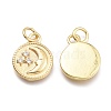 Brass Micro Pave Cubic Zirconia Pendants KK-P187-02G-2