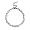 Anti-Tarnish 304 Stainless Steel 8 Shaped Link Chain Anklets AJEW-A057-08P-1