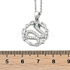 Brass Micro Pave Clear Cubic Zirconia Ring with Snake Pendants Necklaces NJEW-K280-03A-P-3