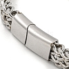 Tarnish Resistant 201 Stainless Steel Wheat Chain Bracelets with Magnetic Clasps for Women and Men BJEW-F473-06P-02-3