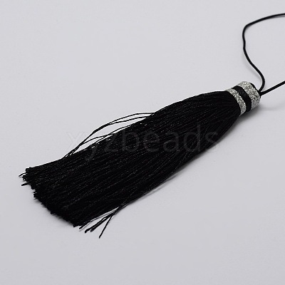 Nylon Tassels Big Pendant Decorations HJEW-L010-09-1