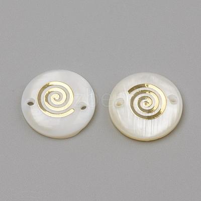 Freshwater Shell Links connectors SHEL-Q009-002G-1