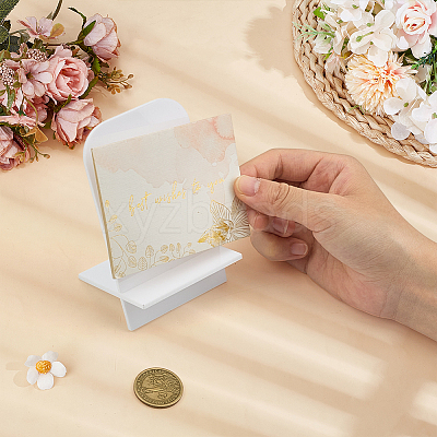 Acrylic Slant Back Postcard Display Stands ODIS-WH0078-86A-1