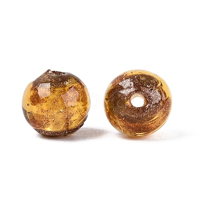 Handmade Gold Sand Lampwork Beads LAMP-N045-01C-08-1