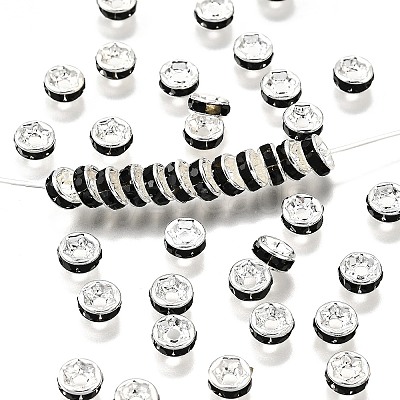 Brass Grade A Rhinestone Spacer Beads RB-A014-Z6mm-02S-1