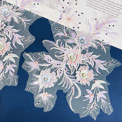 Polyester Acrylic Rhinestones Applique embroidery ABS Sequins FIND-WH20019-165A-03-1