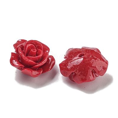 Synthetic Coral Dyed Carved Beads SHEL-I001-05B-1
