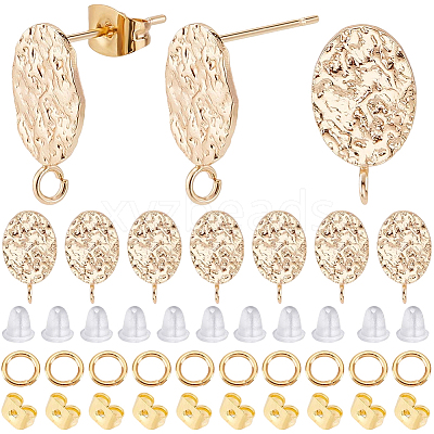 20Pcs Brass Stud Earring Findings KK-CN0003-35-1