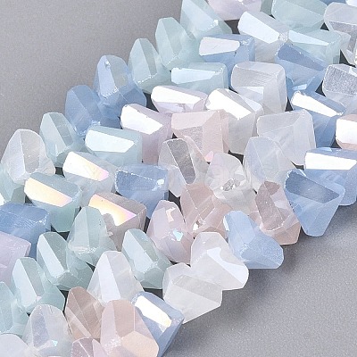 Electroplate Imitation Jade Glass Beads Strands EGLA-Q135-03A-A01-1