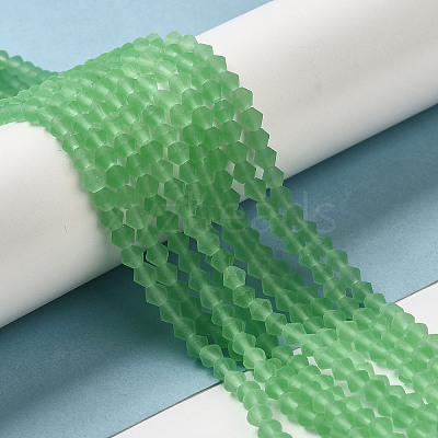 Imitate Austrian Crystal Frosted Glass Beads Strands EGLA-A039-T6mm-MD24-1