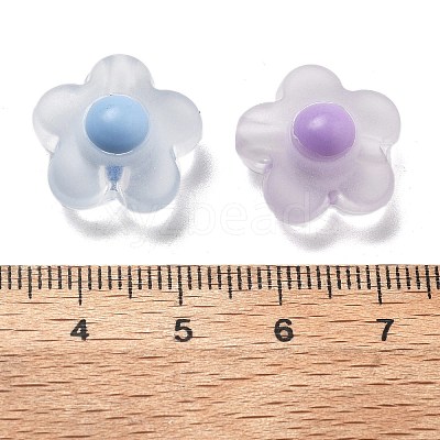 Frosted Transparent Acrylic Beads OACR-A032-12B-1