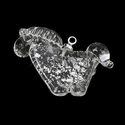 Handmade Silver Foil Lampwork Pendants LA-CBAD4D2-01B-1