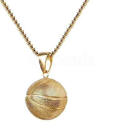 Basketball Alloy Pendant Necklaces FS-WG755B2-02-1