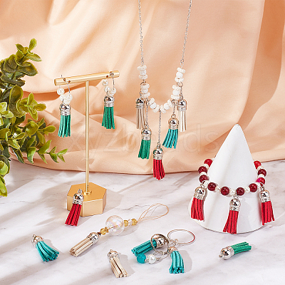 100Pcs Faux Suede Tassel Pendant Decorations FIND-SC0002-29D-1