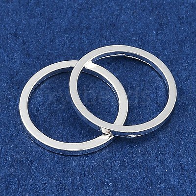 Rack Plating Brass Linking Rings KK-P286-01B-S-1