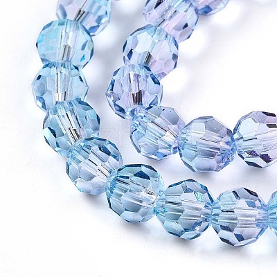 Baking Paint Transparent Glass Beads X1-DGLA-A035-T6mm-A06-1