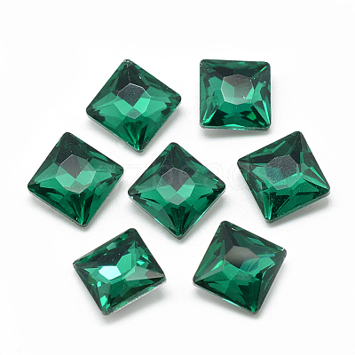 Pointed Back Glass Rhinestone Cabochons RGLA-T027-8x8mm-16-1
