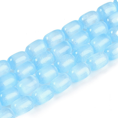 Natural Selenite Beads Strands G-F750-18-1