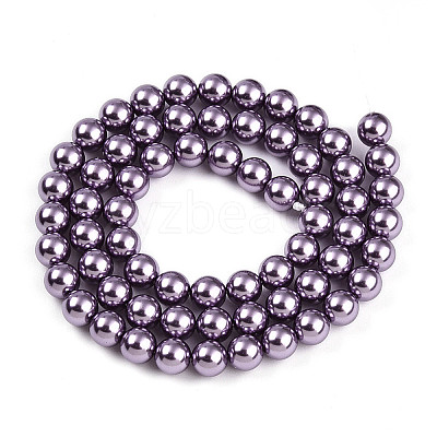 Baking Paint Pearlized Glass Pearl Bead Strands HY-N002-6mm-A14-1