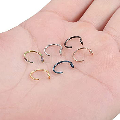 316 Surgical Stainless Steel Clip on Nose Rings WGA7223-03-1