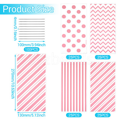 4 Styles OPP Cellophane Candy Storage Bags Sets ABAG-TAC0013-20A-04-1