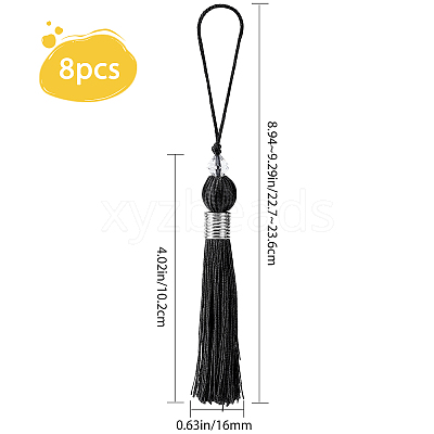 8Pcs Polyester Tassel Pendant Decorations HJEW-GF0001-23D-1