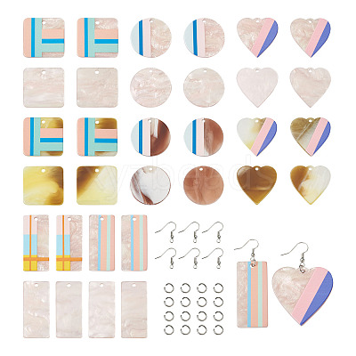 DIY Two Tone 3D Printed Drop Earring Making Kit DIY-FW0001-18-1