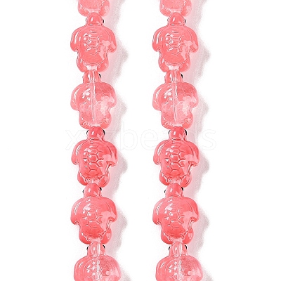 Transparent Glass Enamel Beads Strands GLAA-B021-06H-1