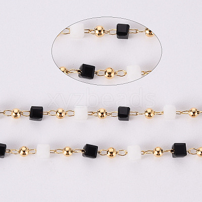 Handmade Acrylic Beaded Chains CHC-S012-001-A02-G-1