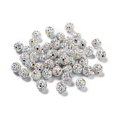 Pave Disco Ball Beads X1-RB-A130-10mm-11-1