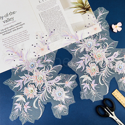 Polyester Acrylic Rhinestones Applique embroidery ABS Sequins FIND-WH20019-165A-03-1