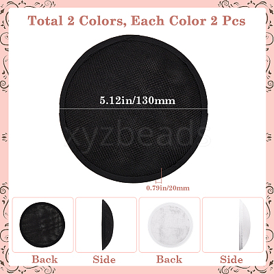 4Pcs 2 Colors Imitation Hemp Hat Embryo DIY-GF0009-73-1