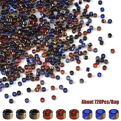 10.5G 3 Colors Baking Paint Glass Seed Beads FIND-YW0007-89A-1