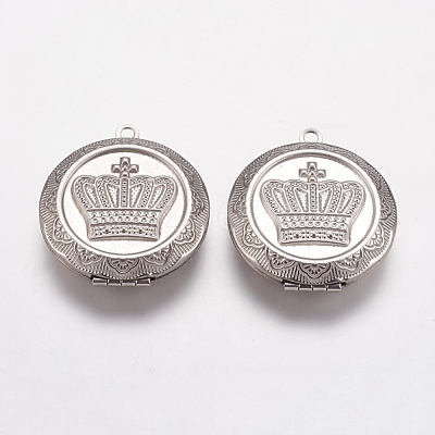 Tarnish Resistant 304 Stainless Steel Locket Pendants STAS-K171-20P-1