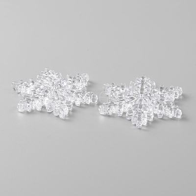Transparent Acrylic Connector Charms LS-TACR-WH0001-74C-1