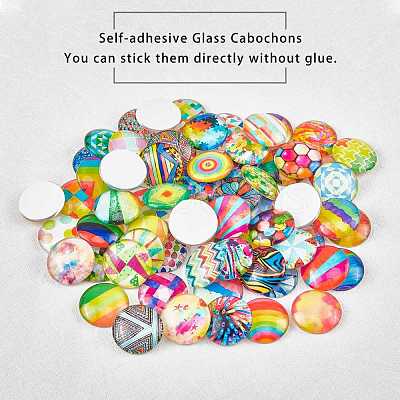 Glass Cabochons GGLA-R040-25mm-04-1