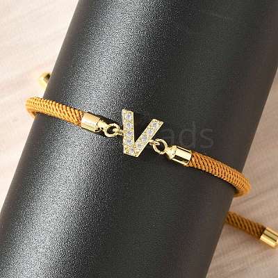 Adjustable Nylon Cord Bracelets X-BJEW-C096-01G-22-1